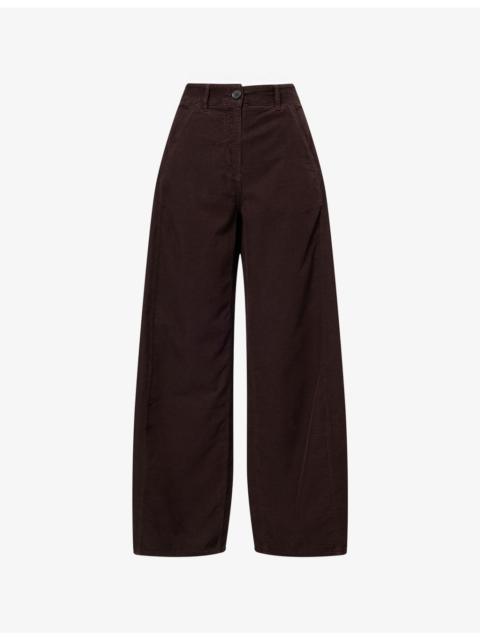 Super Soft Wide-Leg Cotton-Corduroy Trousers