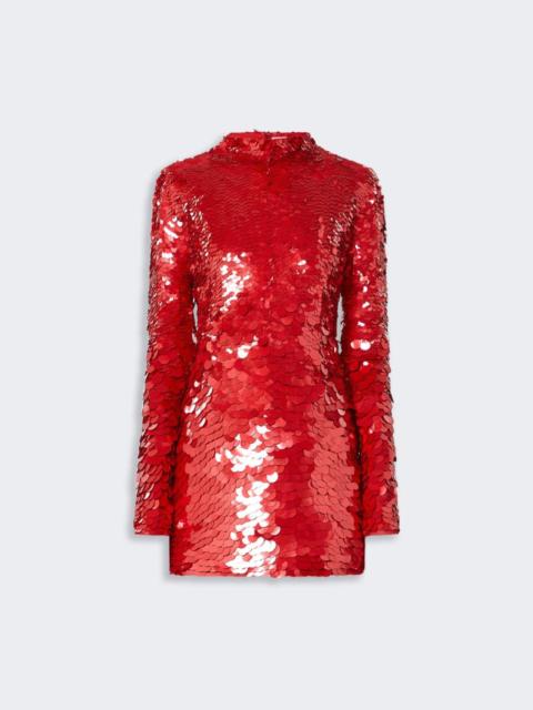 Short dress with nuanced sequin detail - KLEPSYDRA CAPSULE - RED