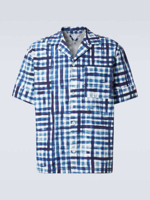 Gingham cotton bowling shirt
