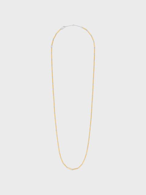 Celine Charms Long Necklace in Brass with Gold and Rhodium Finish
