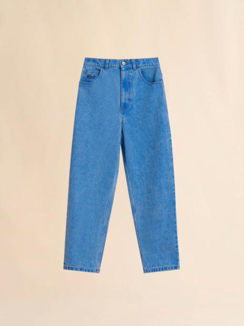 BLUE ORGANIC DENIM CARROT JEANS