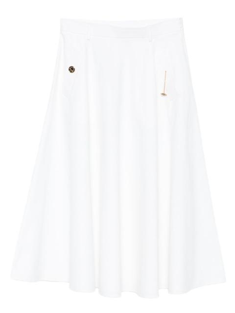 chain-detail midi skirt