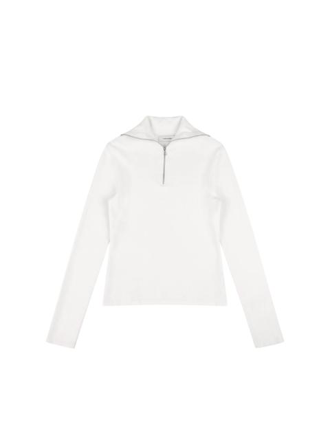 ZIP UP TURTLENECK SLIM IVORY
