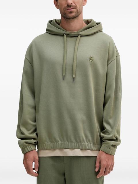 Stevens logo-embroidered drawstring hoodie
