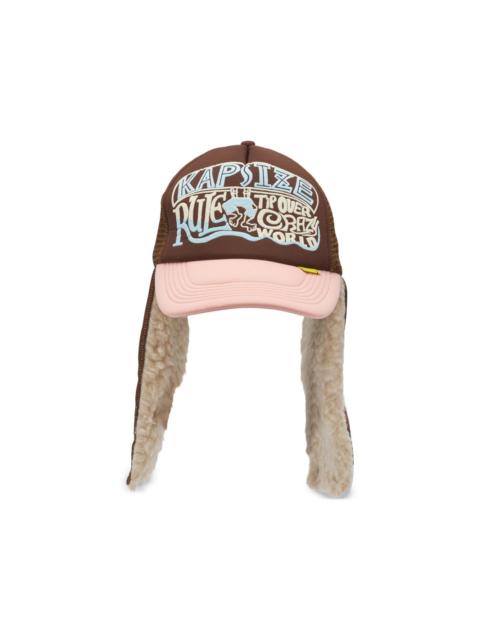 shearling print hat