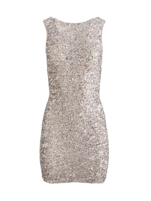 princess polly baby blue dress Topshop + Sequin Floral Beaded Wrap Dress main image 0