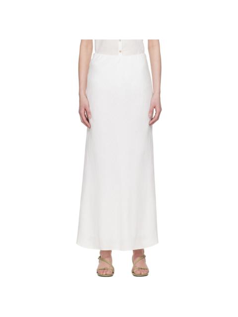 White Everly Maxi Skirt