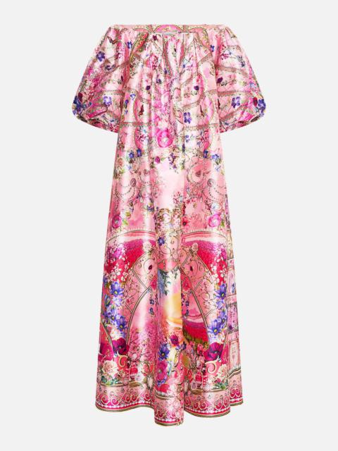 OFF SHOULDER LONG PUFF DRESS