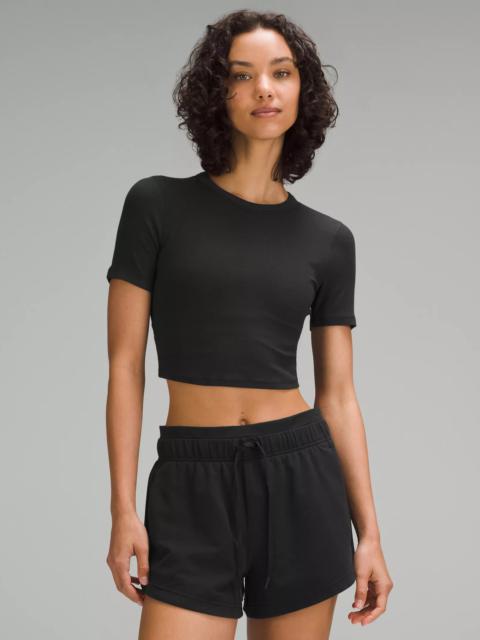 Hold Tight Straight Hem Cropped T-Shirt