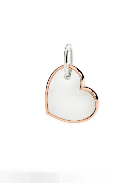 SILVER & ROSE GOLD XL HEART CHARM