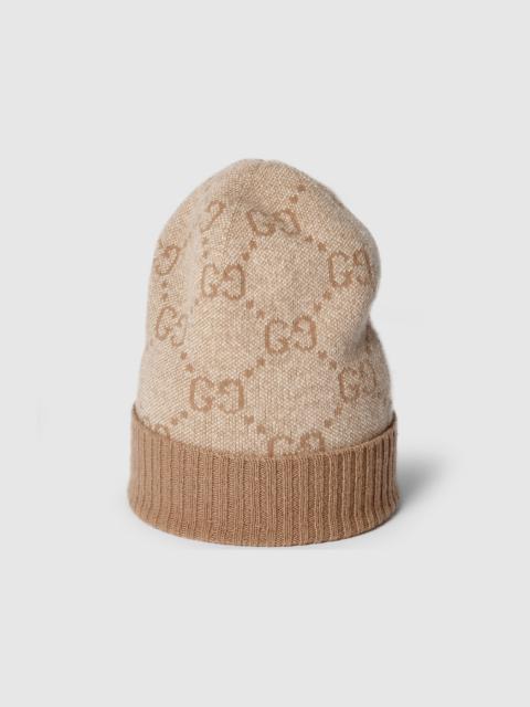 GG cashmere lamé hat