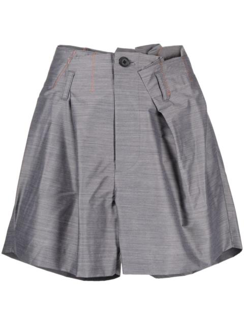 asymmetric-design relaxed shorts