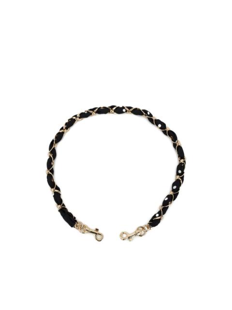 polka-dot chain bag strap