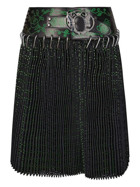 carabiner pleated skirt