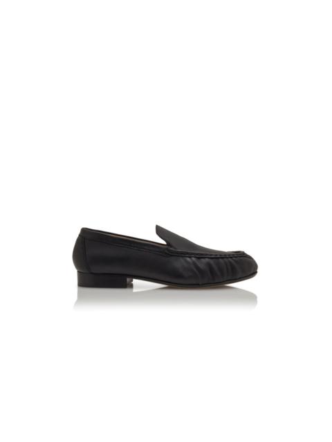 Black Calf Leather Loafers