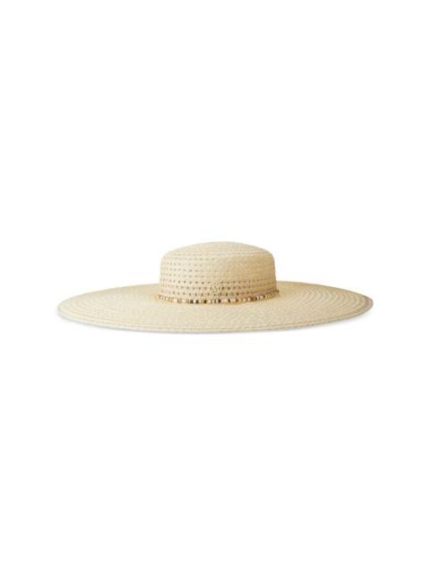 Bianca straw wide brim hat