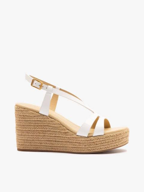 Daphne Espadrille Sandal White Patent Leather