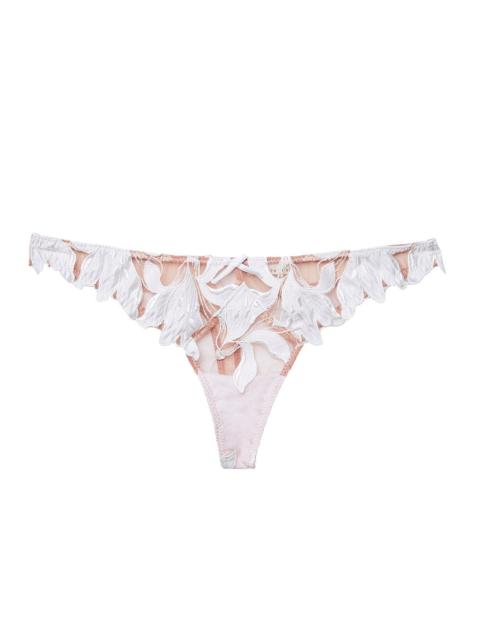 Lily Embroidery Hipster Thong