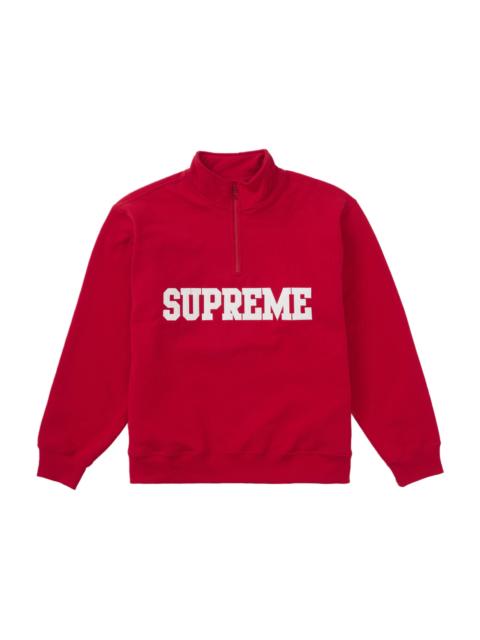 Supreme Collegiate Half Zip Pullover Red