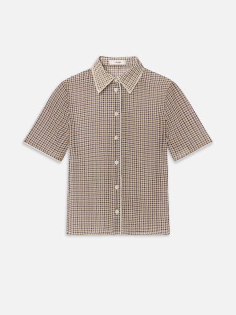 The Silk Check Shirt in Houndstooth Multi