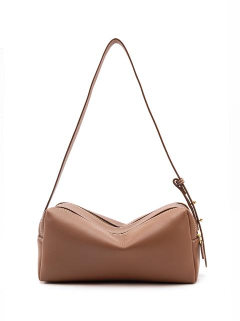 Trousse Shoulder Pebbled Leather Cognac/White stitching