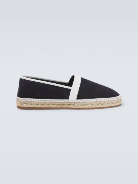 Nerano leather-trimmed suede espadrilles