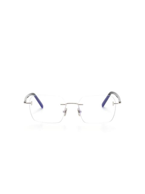 rimless glasses