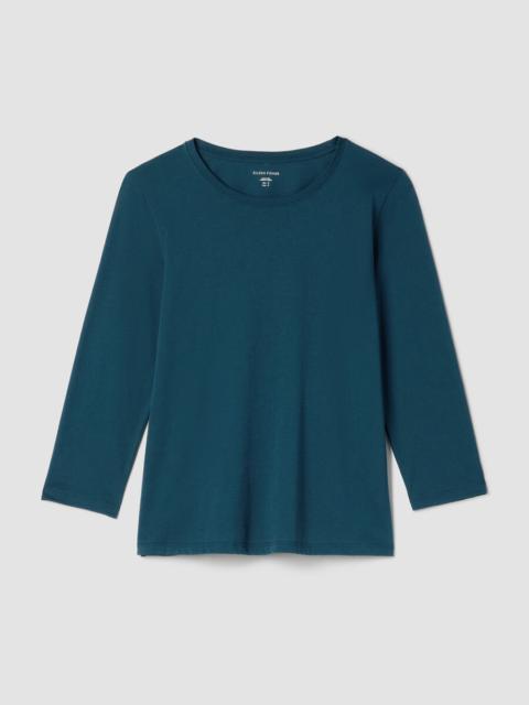 Organic Pima Cotton Jersey 3/4-Sleeve Tee