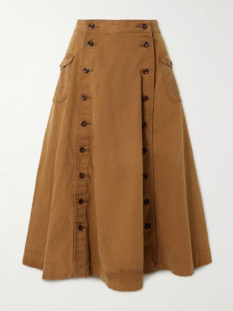 Cailtyn Cotton-canvas Midi Skirt