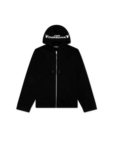 BOXY OG PUFFED ZIP-UP HOODIE - BLACK