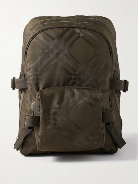 Checked Jacquard Backpack