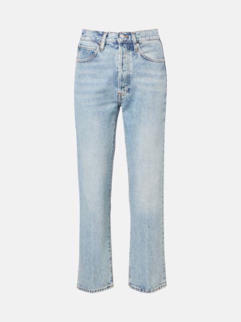 The Vertical Crop high-rise straight jeans