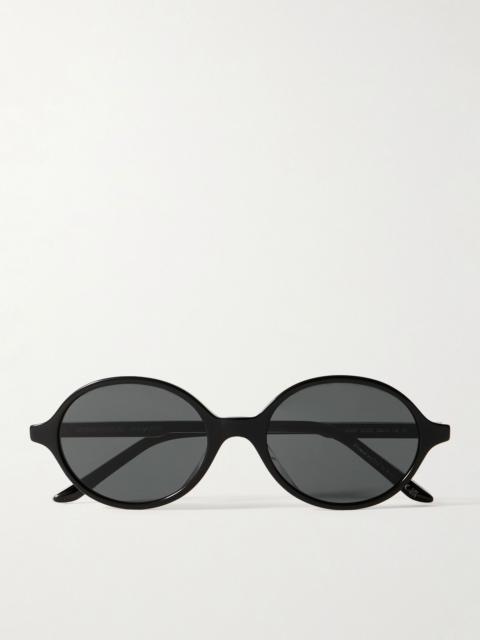 + KHAITE 1989C round-frame acetate and gold-tone sunglasses Black