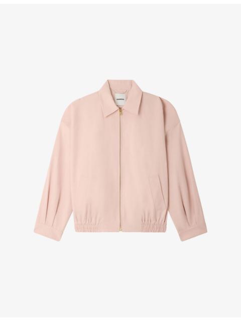 Collared Relaxed-Fit Cotton and Linen-Blend Jacket