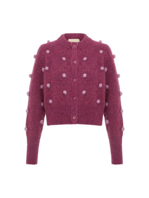 Elia Mulberry Cropped Cardigan