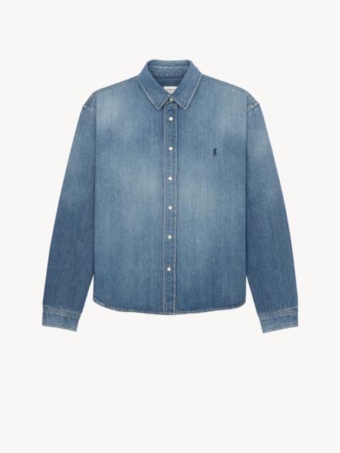 CASSANDRE JEAN SHIRT IN HORIZON BLUE DENIM