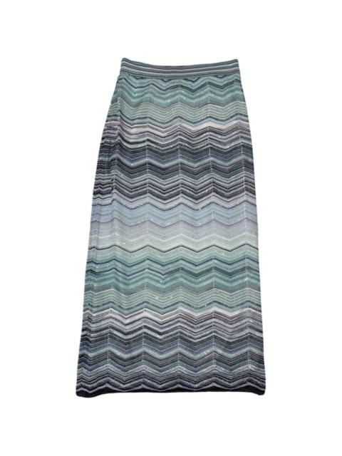 zigzag-pattern skirt