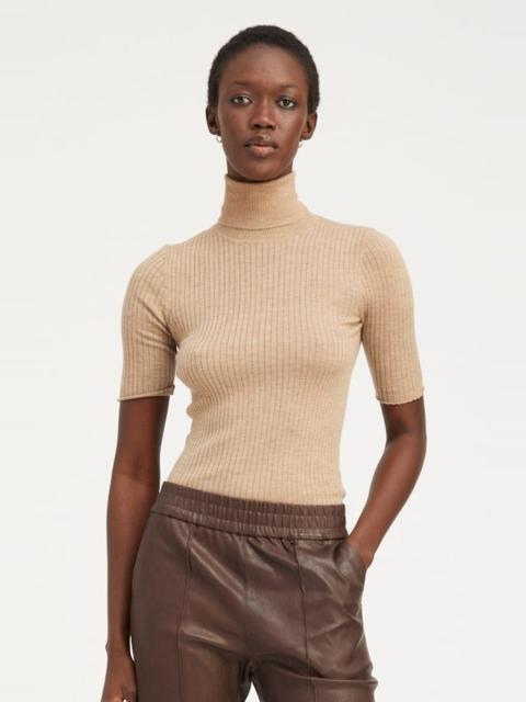 CAMEL CASHMERE TURTLENECK