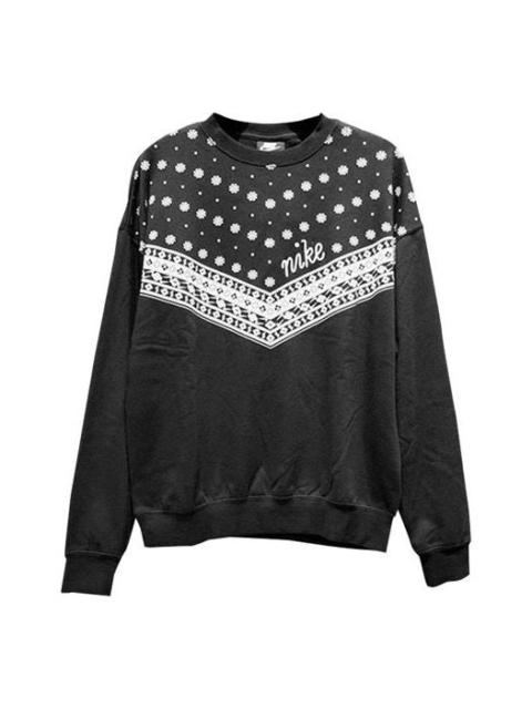 (WMNS) Nike Sportswear Heritage Round-neck Sweatshirt 'Black' CU5949-010