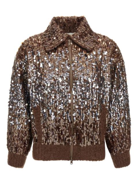 sequin-embellished cardigan