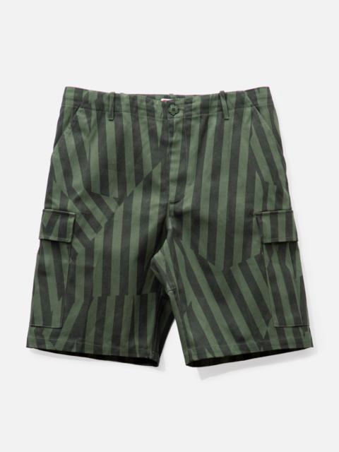 DAZZLE STRIPE CARGO SHORTS