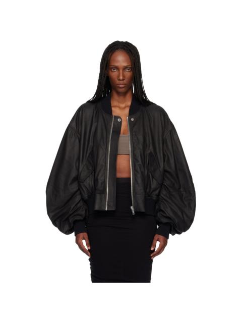 Black Temple Secchia Flight Leather Jacket