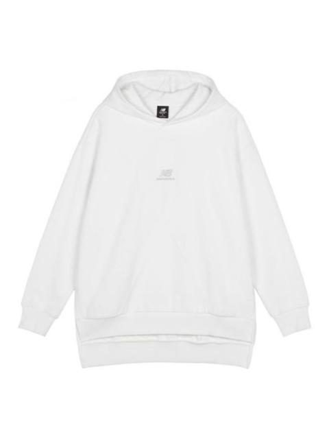 (WMNS) New Balance Logo Print Sportswear Hoodie 'White' WT11541-SST