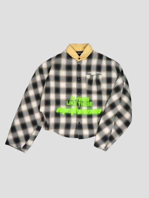 IN TIMES LIKE THESE ABRAXAS BLACK PLAID SHIRTS