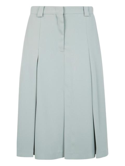 pleated midi skirt