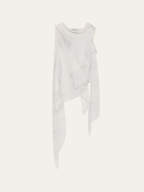 Silk Bias Scarf Top