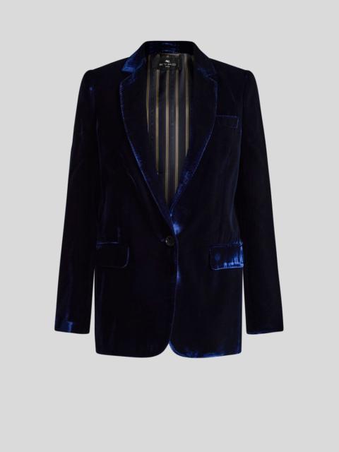 SINGLE-BREASTED VELVET JACKET