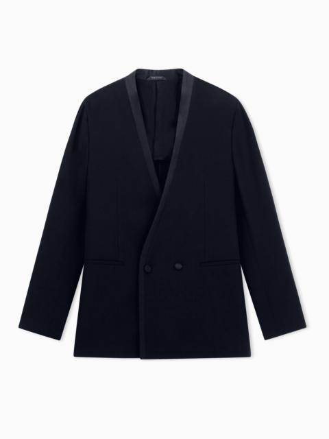 WOOL-CRÊPE DOUBLE-BREASTED JACKET