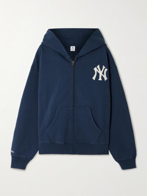 + New York Yankees Serif Cotton-jersey Zip-up Hoodie