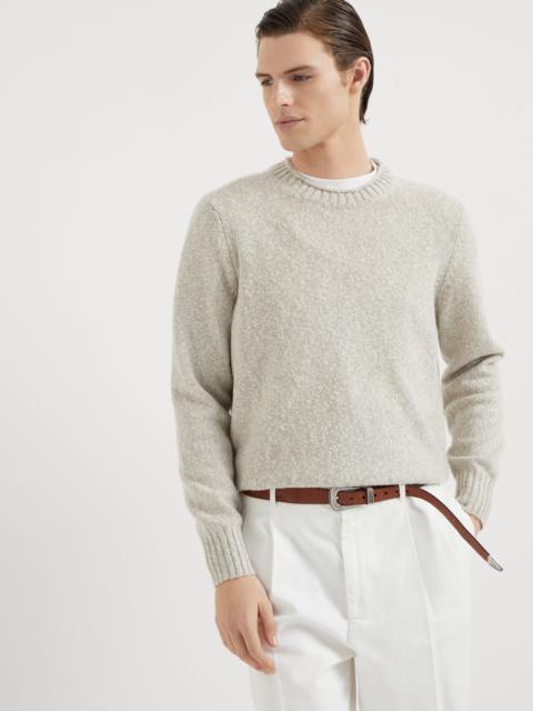 Flecked soft virgin wool and cashmere sweater